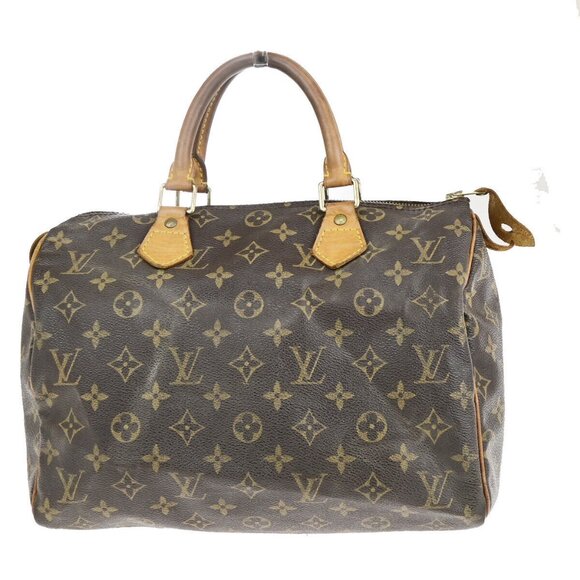 LOUIS VUITTON Speedy 30 Travel Hand Bag Monogram Leather Brown - Picture 1 of 15